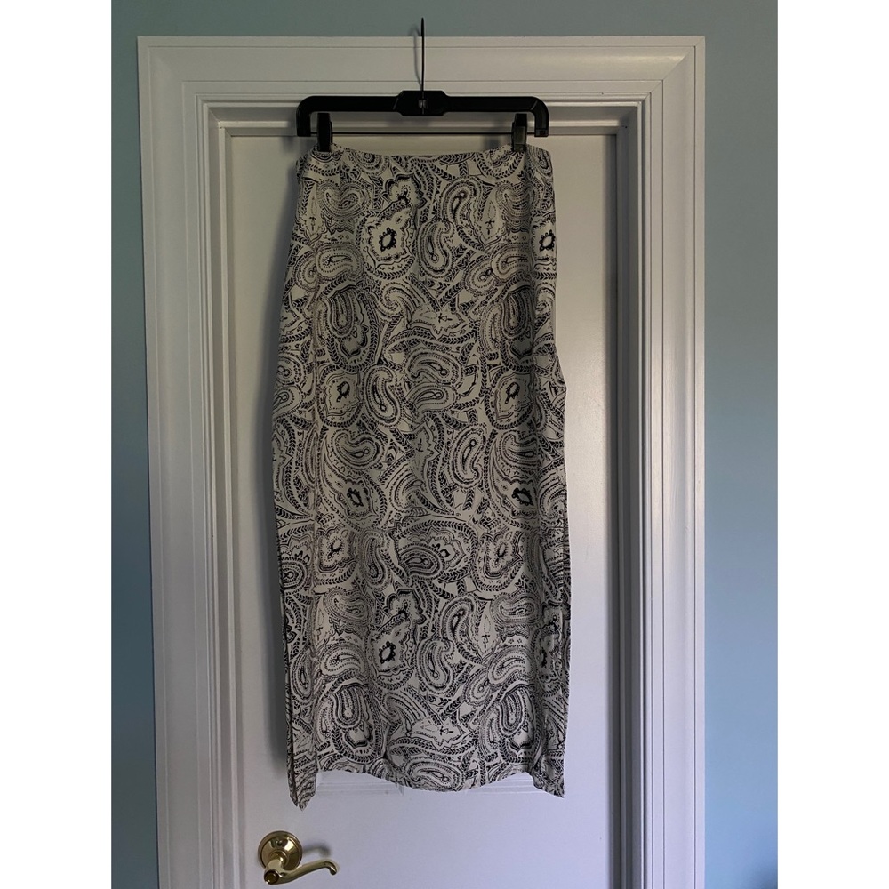 Ann Taylor Paisley Silk Skirt